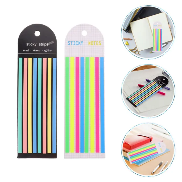 Highlighter Tape 2 Books Sticky Page Markers Tabs Flags Stickers