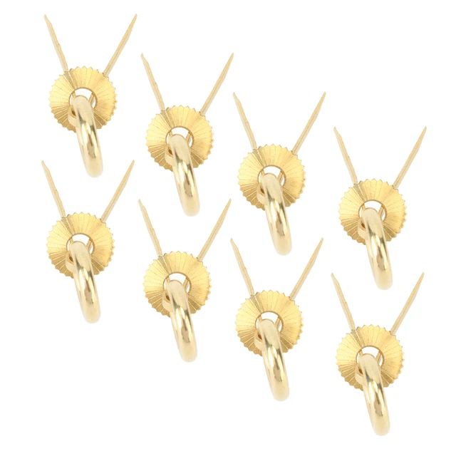 8 Set 2cm Ring Pulls Antique Brass Cupboard Cabinet Drawer Rings Pulls Knob Vint