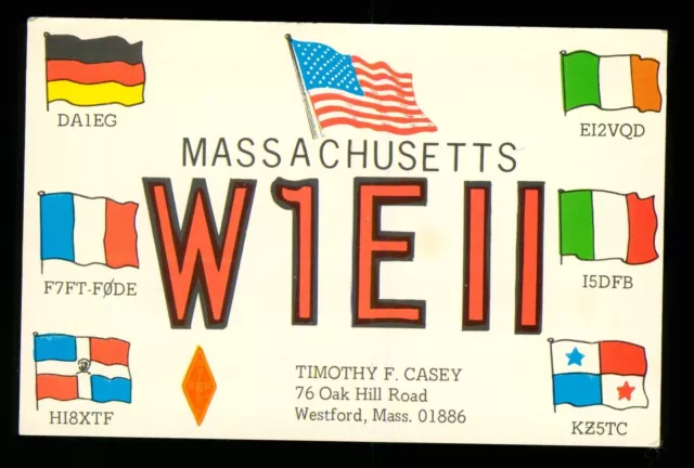 1 x QSL Card Radio USA W1EII Westford Massachusetts 1988 ≠ R1071