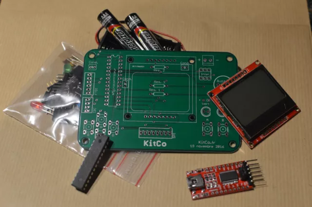 Kitco Sapin - Kit electronique Arduino Console jeu video Atmega Souder Vert