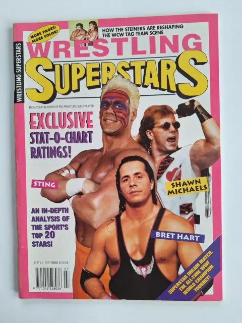 1995 Wrestling Superstars Magazine WWF WCW WWE Bret Hart Sting Shawn Michaels