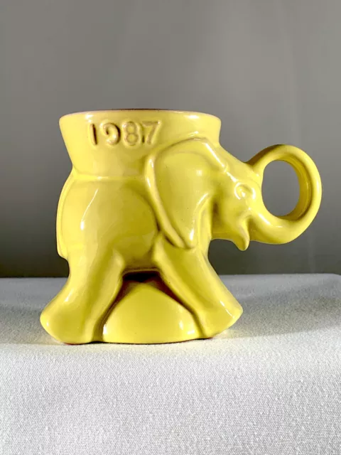 Francoma Political / Gop / Republican ~ Elephant Mug/Vase/Planter ~ 1987