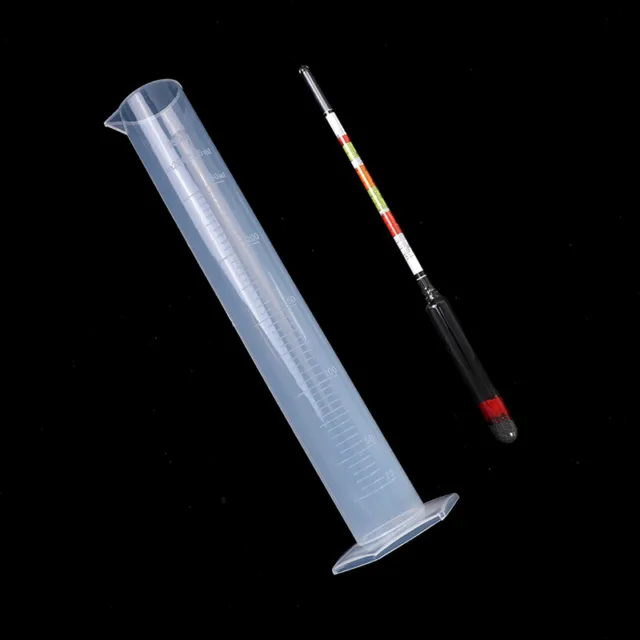 3Pcs/set Triple Scale Alcohol Hydrometer and Test Jar for Home Brew Wine Bezh WR