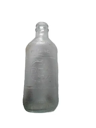 Vintage Pepsi-Cola 1o oz Clear Glass Bottle Bumpy Embossed No Deposit No Return 3