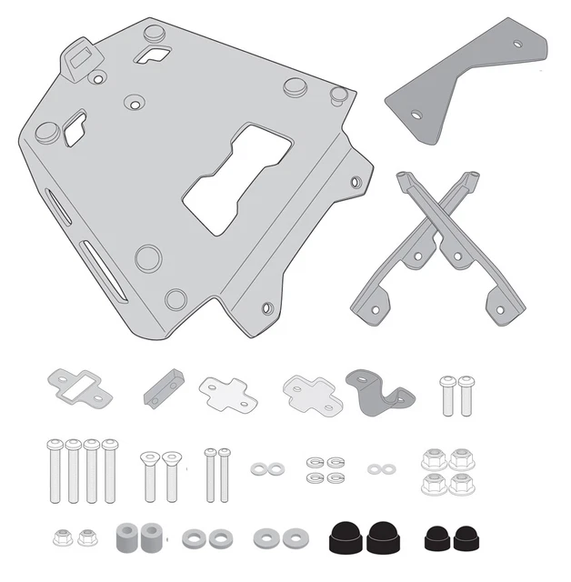 Portapacchi per Borse Moto kappa KRA5134 BMW F 850GS Adventure Alluminio Monokey