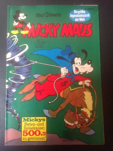 Micky Maus Heft Nr. 15 aus 1968, mit Schnipp und Sammelbild Zustand 1 Ehapa 