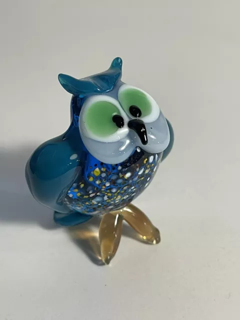 Hibou en verre soufflé