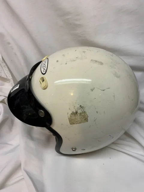 Vintage THH Open Face White Helmet Size Large! Ships Free Same Day!