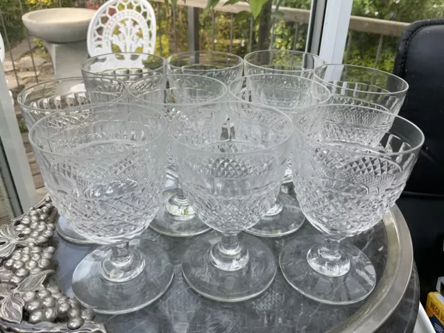 SELTENER 4,5"" PAAR GEORGISCHER irischer/anglo geschnittener Rummer C1820 HOBNAIL FACETTE GEBROCHENER PONTIL