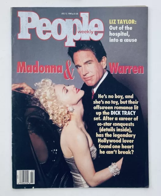 VTG People Weekly Magazine July 2 1990 Vol 33 No. 26 Madonna & Warren No Label