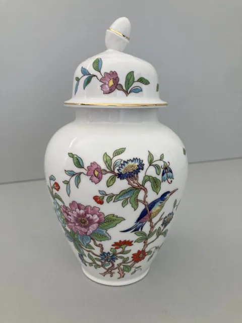 Vintage Aynsley Pembroke Decorative Lidded Ginger Jar Urn Pot Acorn Top 7.5"