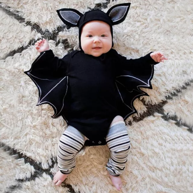 Newborn Baby Boy Girls Romper Jumpsuit Hat Outfits Halloween Cosplay Costume gH※ 2