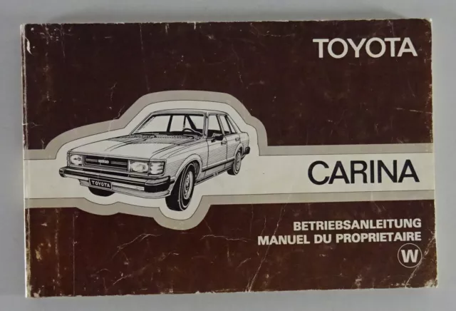 Betriebsanleitung / Manuel du Proprietaire Toyota Carina A4  from 1980