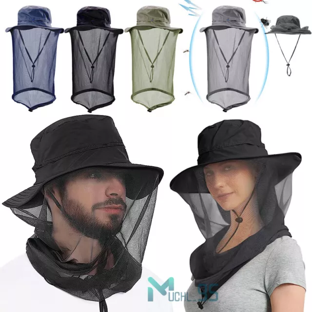 Anti-Mosquito Bug Bee Insect Head Net Hat Cap Sun Protection for Fishing Hiking