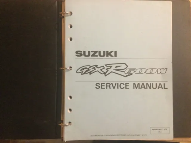 Suzuki GSX-R600 1992-93 Factory Service Manual 99500-36071-03E GSXR600 GSXR 600W