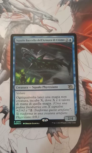 Mtg Squalo Baccello Dell'armata Di Cromo 0051 Rara Foil Set Mom