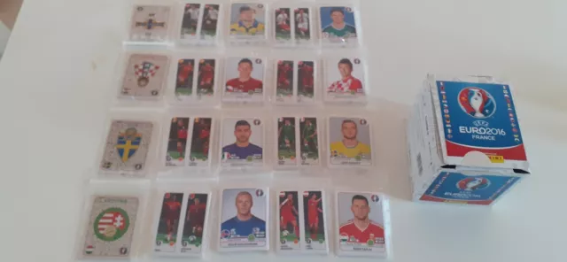 LOT  90 STICKERS panini football EURO 2016 originales sans double