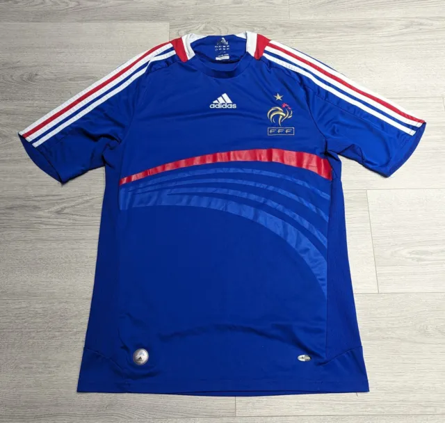 FRANCE NATIONAL TEAM 2007/2008 HOME FOOTBALL SHIRT ADIDAS JERSEY SIZE Small