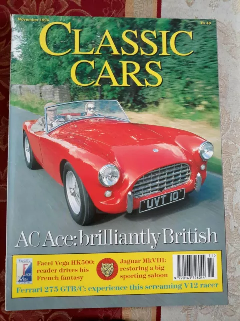 Classic and Sports car magazine November 1994 - sunbeam alpine