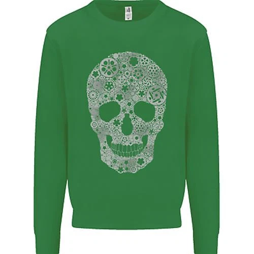 Felpa Maglione Gear Skull Biker Moto Auto Moto Auto Uomo 11