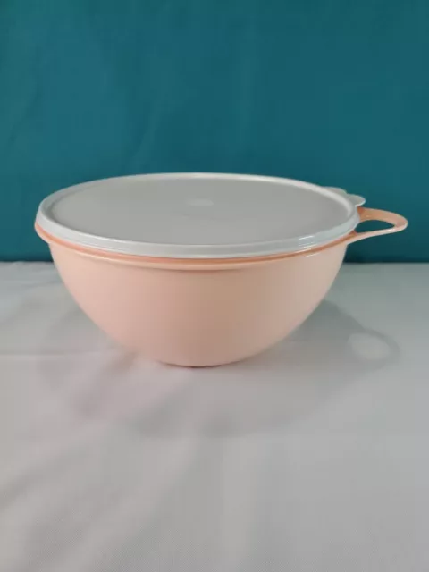 Tupperware 19 Cup Thatsa Bowl Sweet Morning Peach white Seal 4.5 L / 19 Cup