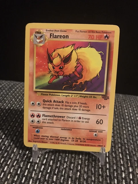 Pokemon Flamara 3/64 Flareon rare Jungle Set Excellent Englisch