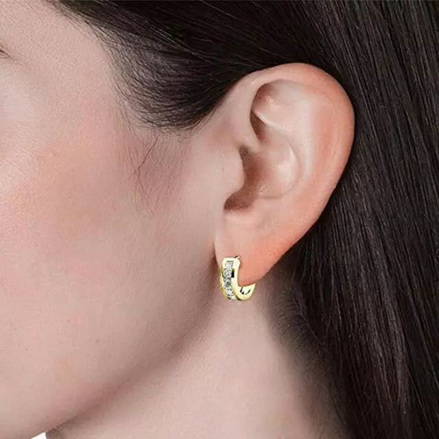 Aretes 18K Brincos Femeninos Colgantes Joyería Fina de Moda De Oro Para Mujer 3