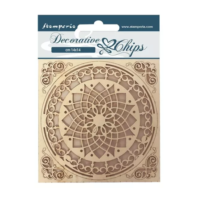 New Stamperia Decorative Chips 5.5"X5.5" - CASA GRANADA PLATE