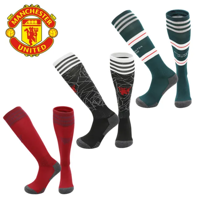 Childrens Football Socks Manchester United Home Away Sz 5-14yrs Christmas Gifts
