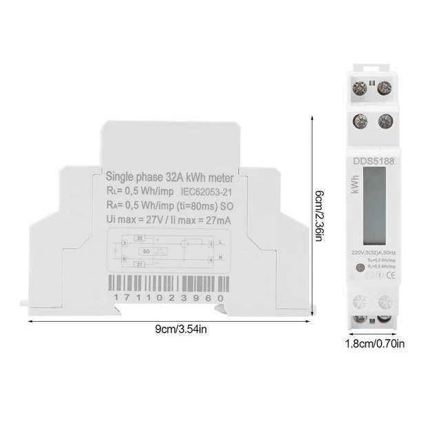Amperometro Voltmetro Din Rail Monofase AC 50-500V - Misuratore Tensione Corrente - Foto 5