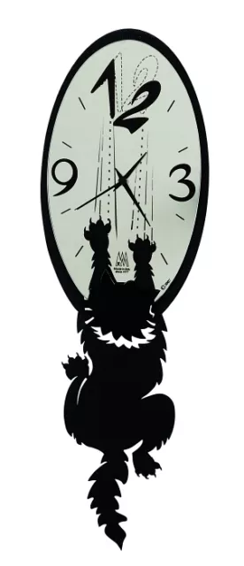 Orologio Parete Muro Crazy Tommy Ferro Design Moderno Gatto Arti E Mestieri