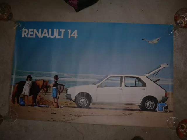 Ancienne  Affiche Originale  De Concession Renault 14    Publicis