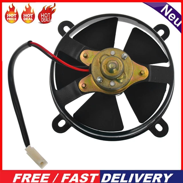 TDRMOTO 6-Inch 12V Radiator Cooling Fan – For Pit Bikes, Dirt Bikes, ATVs, Quads & Go-Karts (TD070)