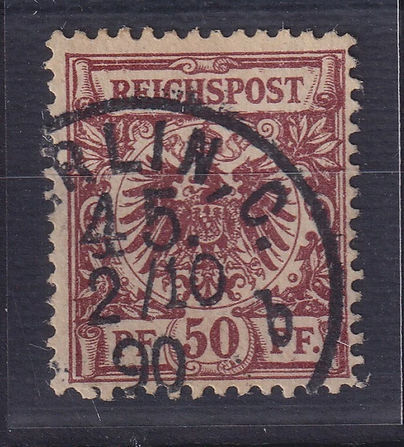 Dt. Reich 50 Pf Krone/Adler Mi.-Nr. 50 d CE, gestempelt, geprüft BPP