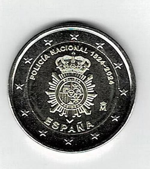 Spanien 2 Euro Gedenkmünze 2024 ST  "100 Jahre Policia Nacional" prägefrisch unz