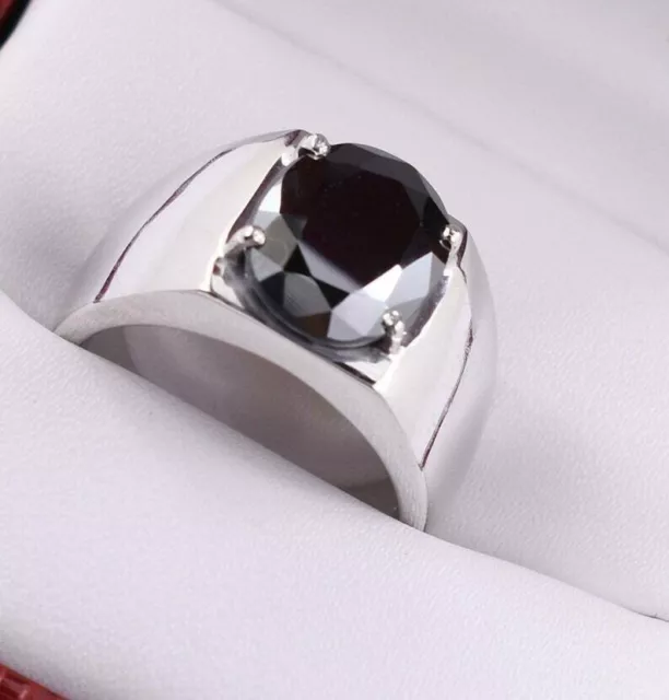 5 Karat Schwarz Diamant Ring Oval Schnitt Qualität AAA Zertifiziert! Geburtstag