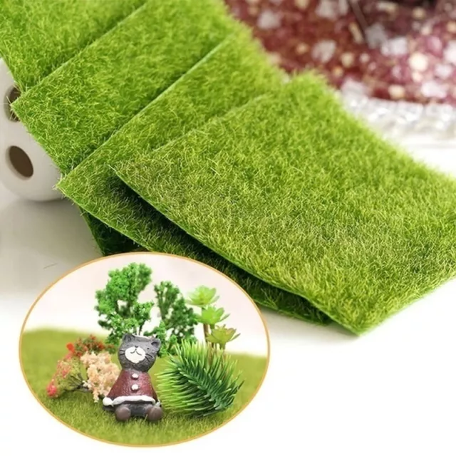 1pc Lawn Miniature Artificial Grass Fairy Garden Ornament Landscape Craft Decor 3