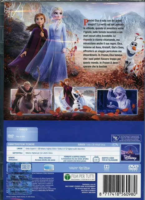 ✅ Frozen 2 - Il Segreto Di Arendelle  DVD -Spedizione veloce in ITALIA- 2