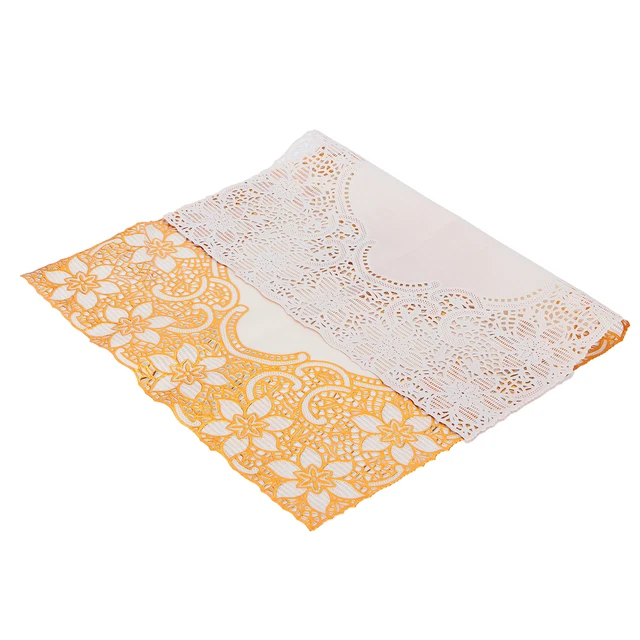 ()2PCS 30cmx45cm PVC Tischmatte Gold Tischsets Cup Coaster Pad Küche