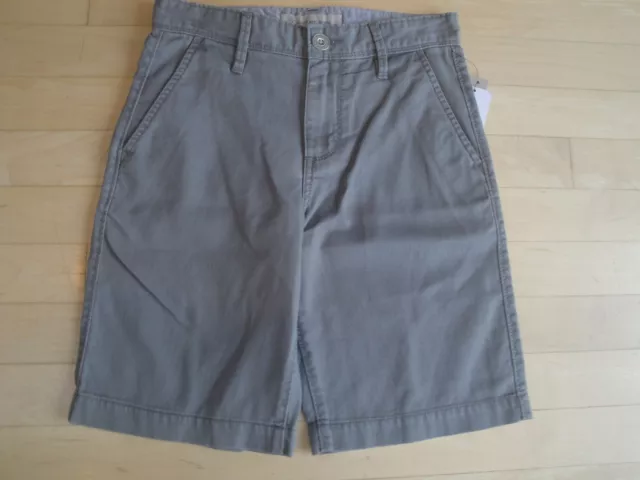 Calvin Klein Jeans Boys Grey Flat Front  Cotton Shorts Size: 10 Youth MSRP $36