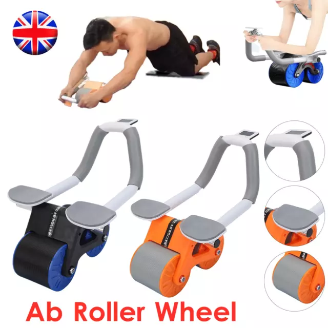 Ab Plank Abdominal Roller Wheel for Core Trainer Elbow Support Automatic Rebound