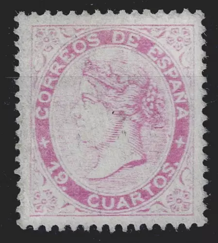 Edifil 90 nuevo * 19 cts 1867 Isabel II sello de España Spain Lujo Liderstamps