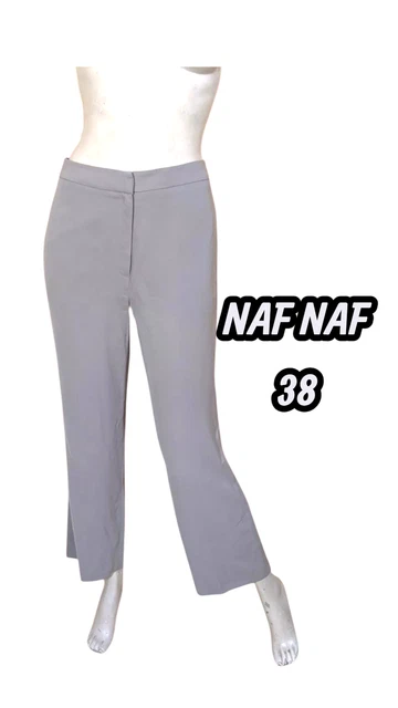 Chemisier Trapèze Naf Naf En Broderie Anglaise - Blanc Taille 38, Occasion
