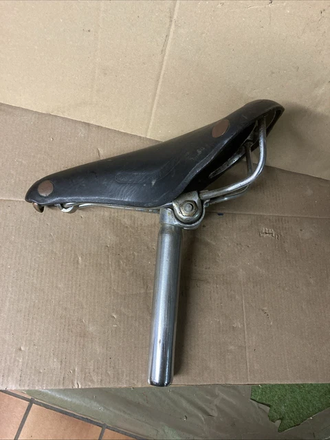 SELLE DE VELO De Course En Cuir - Ideale 44 - Bike Leather Sadle - Vintage EUR 65,00 - FR