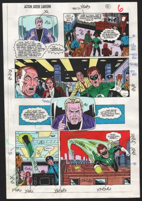 Action Comics Weekly Green Lantern #612 Production Art Anthony Tollin Coa Pg 6