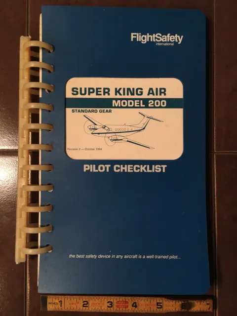 Beechcraft Super King Air 200 (Standard Gear) Pilot Checklist