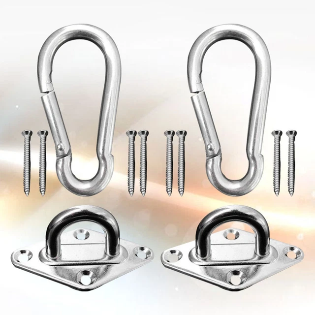 1 Set Edelstahl Fixed Hanging Hook Zubehör Kit für Fan Hängesessel Swing