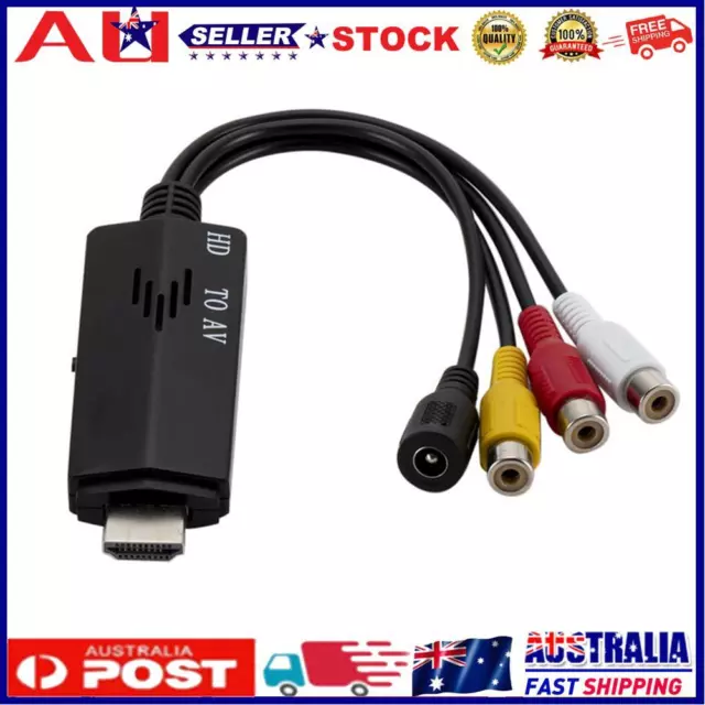 1080P HDMI to AV Convert Cable Male to 3RCA Audio Video Composite Female Cord