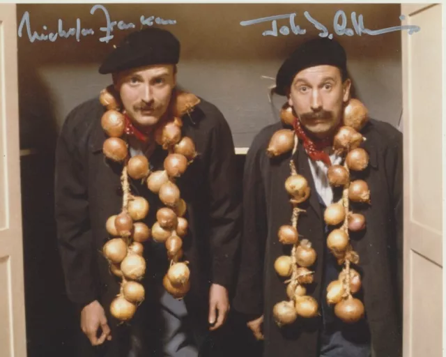 John D. Collins & Nicholas Frankau In Person signed photo - 'Allo 'Allo - BA178