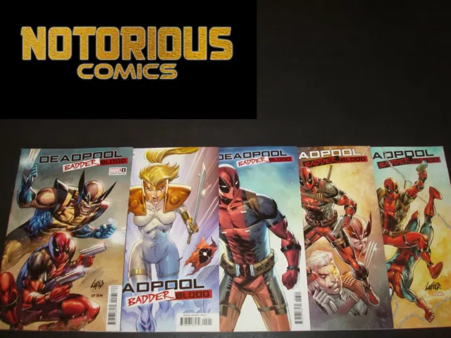 Deadpool Badder Blood 1-5 Complete Liefeld Variant Set Comics Marvel Collection